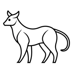 Minimalist And Elegent Animal Logo style Line Draawing Illustration