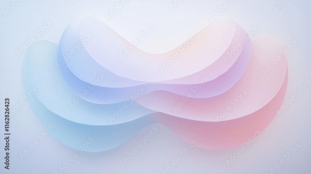 Poster the image is a colorful abstract design with a wave-like shape