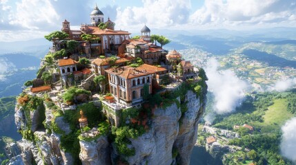 Majestic Monasteries on Serene Mountain Peaks