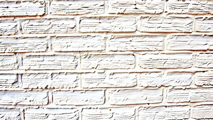 Obraz premium Textured White Brick Wall Surface Unique Architecture Design Modern Home
