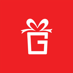 Gift silhouette. Birthday gift box shape. Christmas present symbol, Vector.