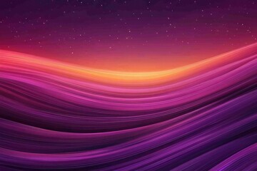 Fototapeta premium Abstract Digital Art of a Swirling Galaxy with Neon Patterns Set Against a Dark Purple Background and Starry Sky, Perfect for Creative Projects and Visual Themes