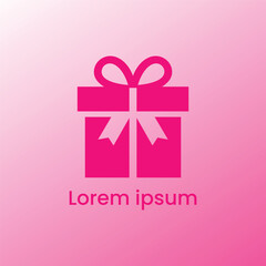 Gift silhouette. Birthday gift box shape. Christmas present symbol, Vector.