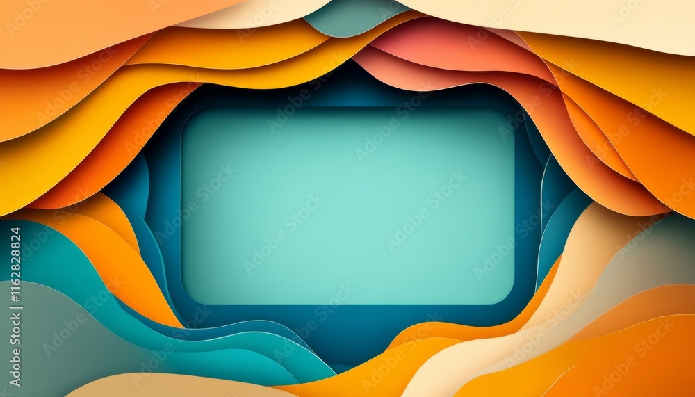 Poster colorful abstract layers create an inviting background for any design project, perfect for showcasin