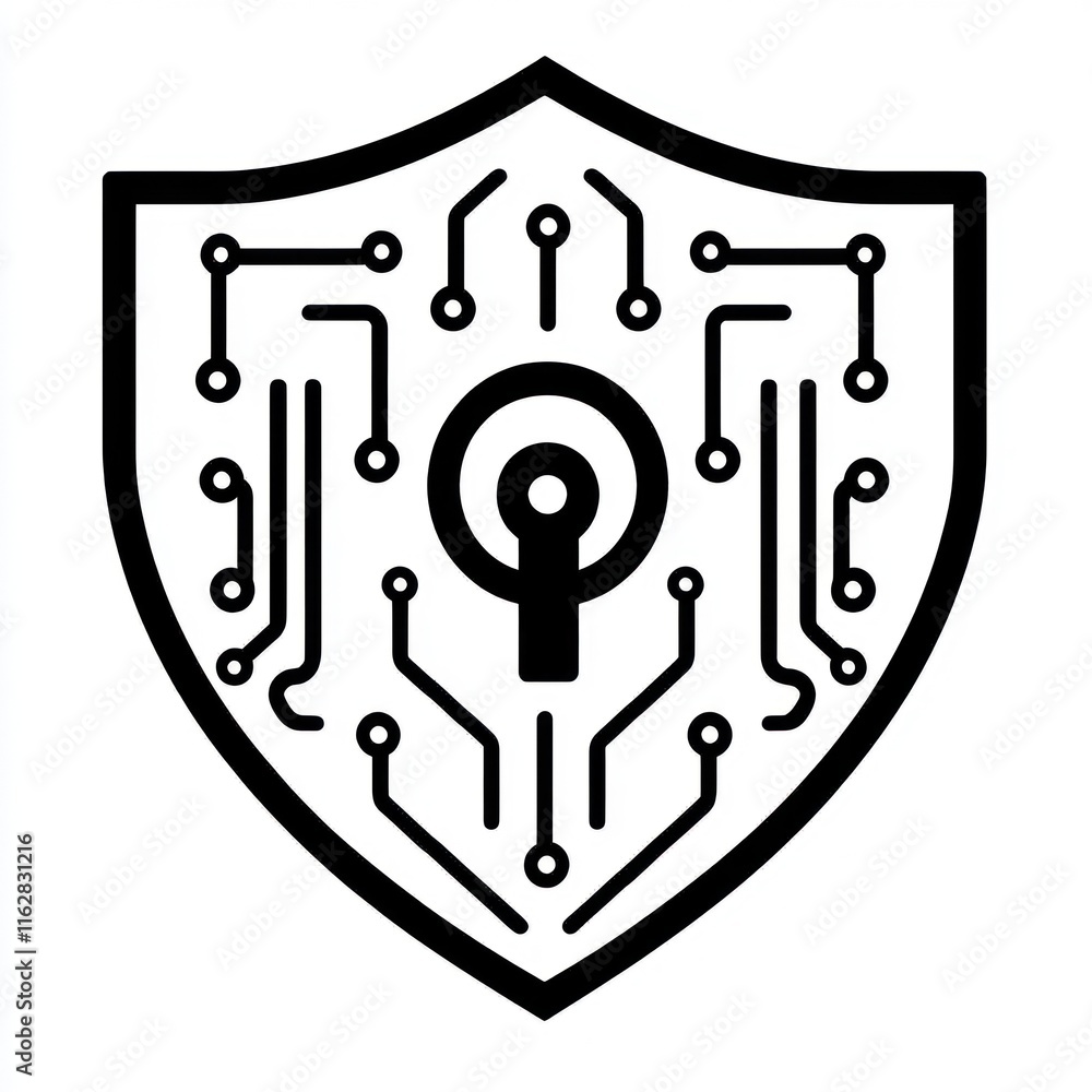 Poster digital shield protecting circuitry system data