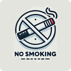 No smoking sign on white background icon vector on a white background