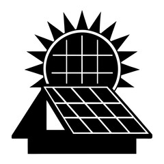 Solar Power vector silhouette