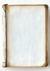 P&aacute;gina antiga de livro envelhecido com bordas desgastadas