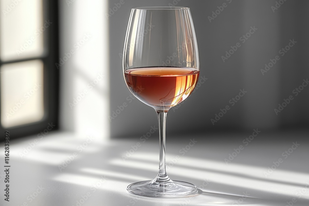 Aufkleber a single serving of red wine sits on a table, ready for sipping