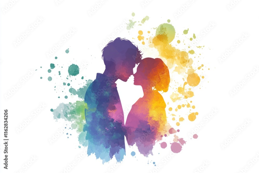 Poster a pair of individuals standing side by side, possibly in a casual or formal setting