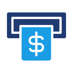 Obraz premium Atm Blue Color Icon
