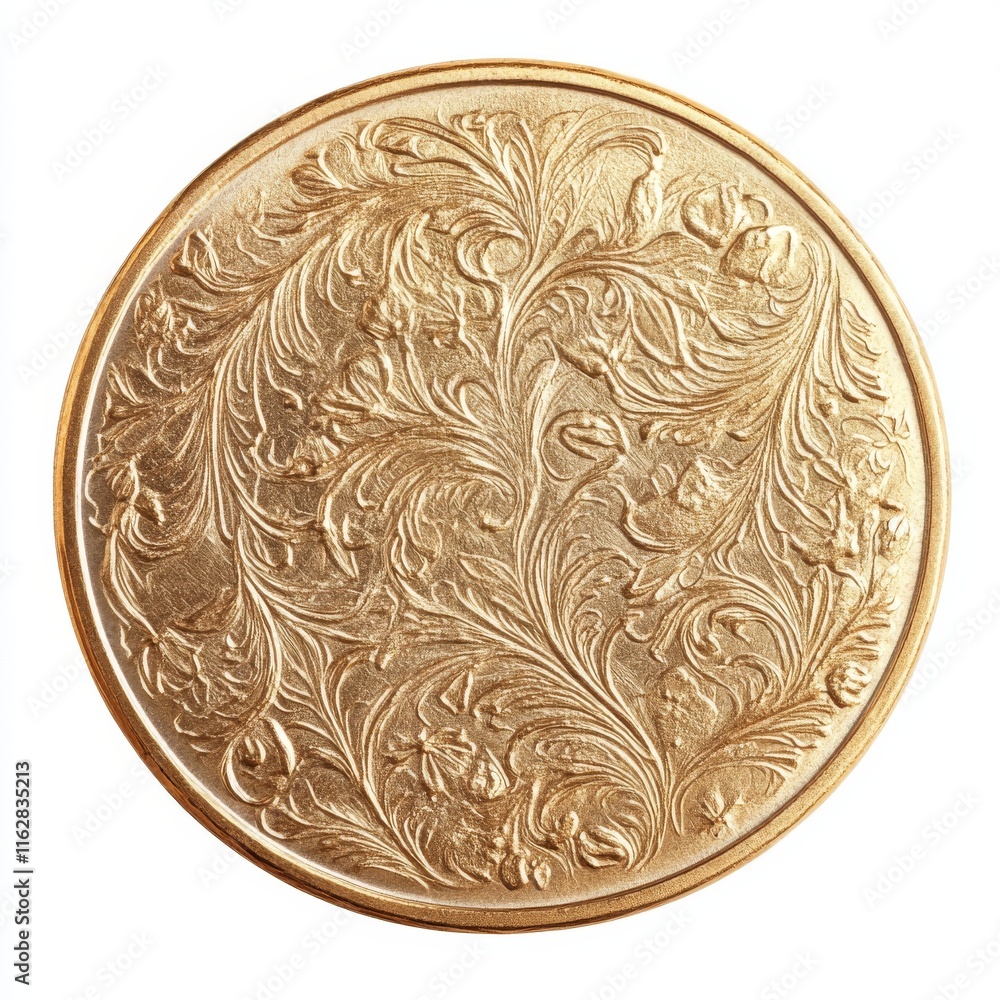 Poster intricate golden design featuring elegant floral patterns, perfect for adding a touch of luxury and 
