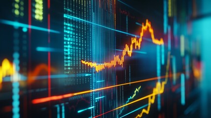 Financial Growth Strategies Visualized on Digital Board