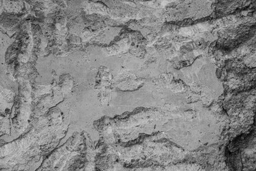 Rough uneven surface of a concrete wall.