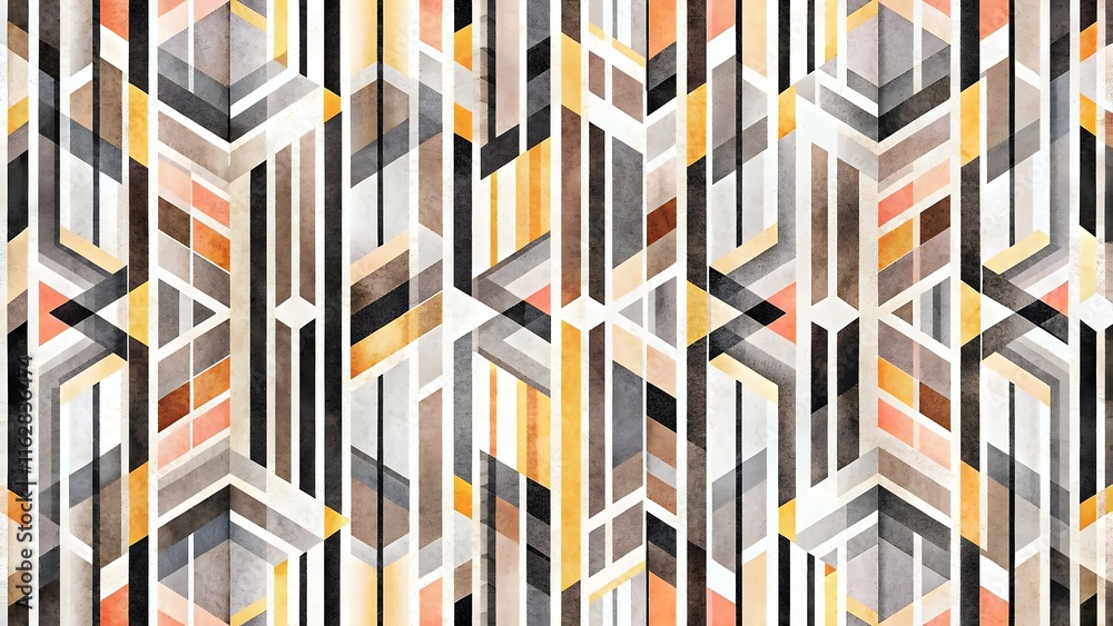Poster geometric patterns abstract design modern textures shapes colors