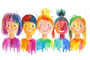 A group of people with different colored hair, gathered together