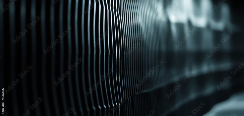 Poster abstract close-up of wavy metallic surface with intriguing patterns and textures. ideal for showcasi