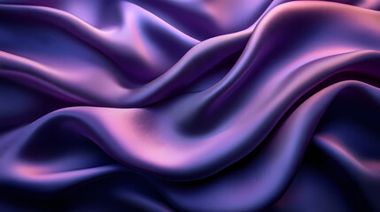 Obraz premium Luxurious Royal Purple Silk Fabric with Rich Texture and Subtle Highlights