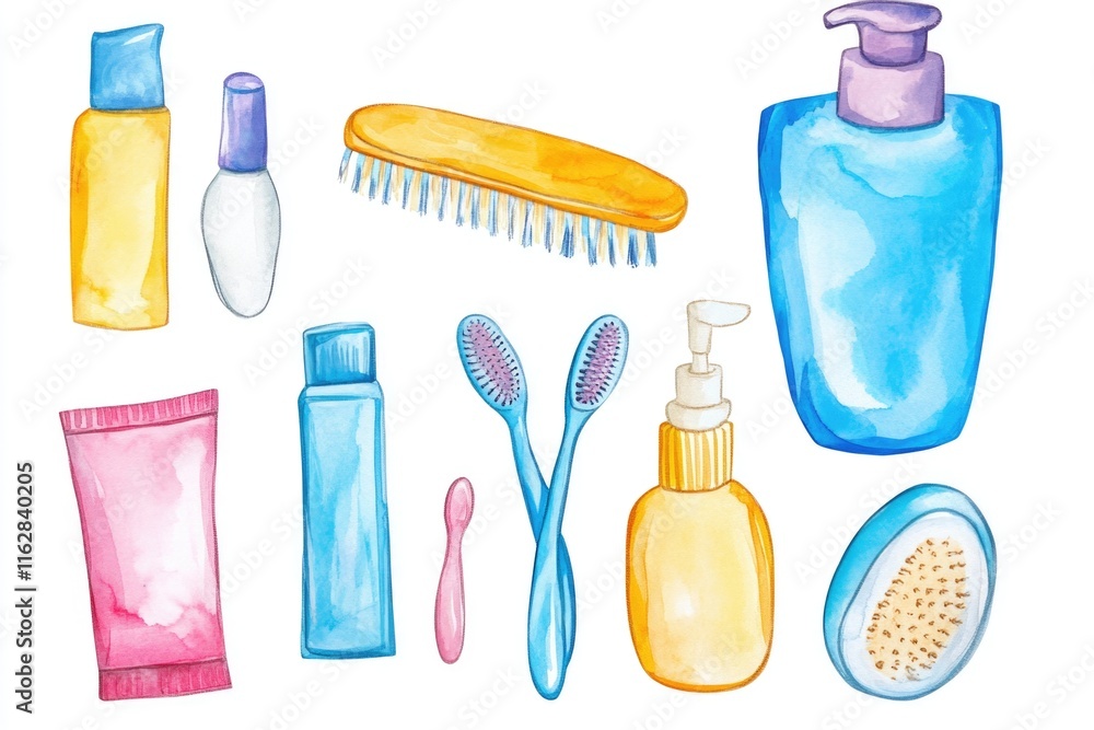 Poster a variety of objects placed on a clean white surface for display or examination