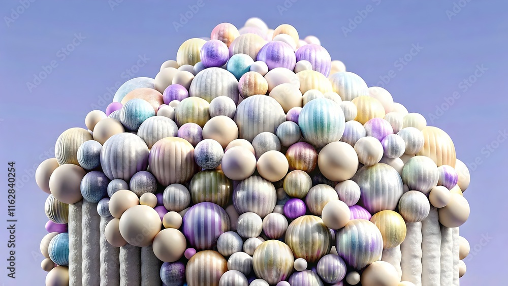 Aufkleber colorful bubbles abstract art forms surreal patterns shapes textures design