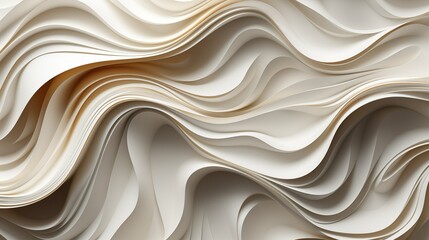 Obraz premium Abstract Beige Waves, A Minimalist and Elegant Textured Background Design, fluid shapes