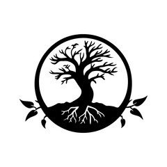 Nature's Embrace vector silhouette