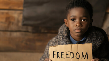 Empowering Youth Against Child Labour and Human Trafficking Awareness Poster