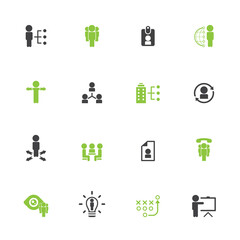 Universal business management and human resources icon set. Universal icons for web and mobile. Vector.