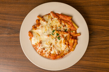 Baked ziti in a bowl