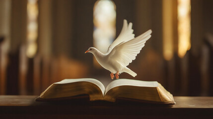 Peaceful Dove Symbolizing Faith and Hope in Christianity