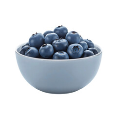 Fresh Blueberries in a Bowl Isolated on White Background Delicious and Healthy Snack for a Balanced Diet