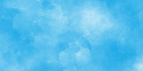 Obraz premium Soft and cloudy blue sky Watercolor background texture,The sky blue texture clouds, blue watercolor paper texture background,Light blue watercolor paper texture background with splashes,