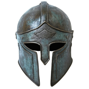 Ancient Roman Soldier Helmet and Armor Isolated Background Classic Warrior Object