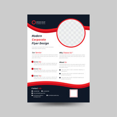  Template vector design for Brochure, AnnualReport, Magazine, Poster, Corporate Presentation, Portfolio, Flyer, infographic, layout modern with color size A4, Front and back, Easy to use Corporate 
