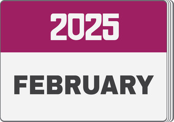 February 2025 vector illustration design	