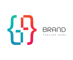 Information technology logo icon design template elements. Usable for Branding, Business and Technology Logos.