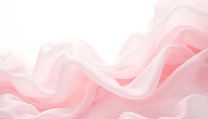 Obraz premium Textura de tela de gasa organza de color rosa para fondo sinuoso y delicado 