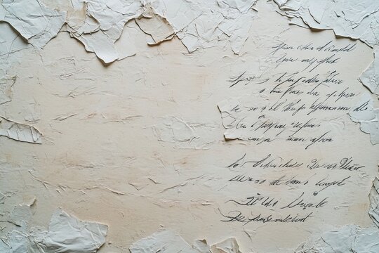 Aged Textured Paper With Handwritten Script