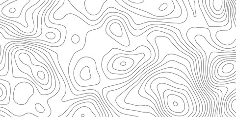 Topographic map background geographic line map,modern design with white background and black wave lines,luxury topographic wavy pattern and geographic grid map design .