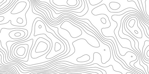 Topographic map background geographic line map,modern design with white background and black wave lines,luxury topographic wavy pattern and geographic grid map design .