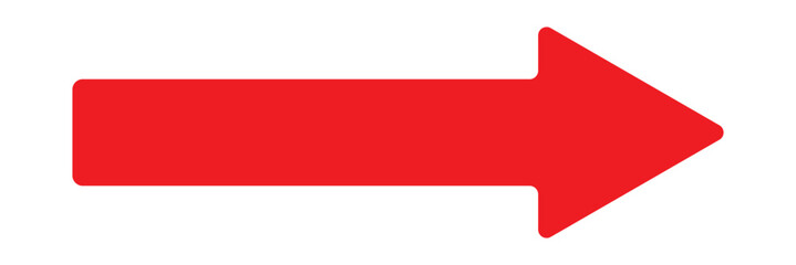 Long arrow. Red arrow pointing right. Red large arrow pointing right. Bold thine long arrow. Vector illustration.  Long arrow icon. Red arrow symbol. Vector illustration of Red arrow icon. Red arrow 