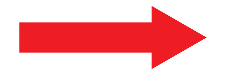 Long arrow. Red arrow pointing right. Red large arrow pointing right. Bold thine long arrow. Vector illustration.  Long arrow icon. Red arrow symbol. Vector illustration of Red arrow icon. Red arrow 