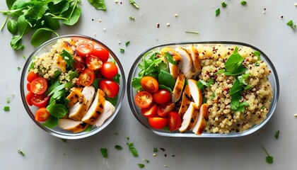 Healthy Quinoa Salad with Grilled Chicken and Fresh Vegetables for Diabetic-Friendly Meal
