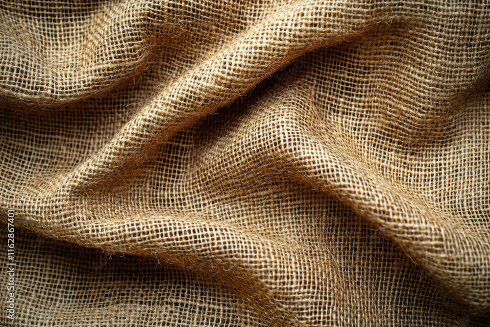 Poster close-up of burlap fabric with texture