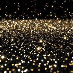 Obraz premium A glistening pile of golden dust with shimmering particles floating in the air
