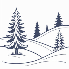 Obraz premium winter landscape with trees