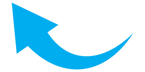 Blue arrow icon. Blue long curved arrow on white background. Long arrow. Curved arrow. Set long blue curve arrow icon vector . blue curve arrow icon set. long arrow icon set. curve arrow vector 