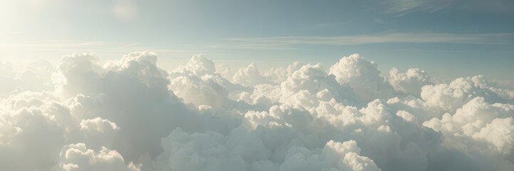 Fototapeta premium Volumetric cloudscape, ethereal light, soft textures, 3D rendered, abstract, soft, cirrus