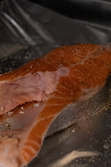Salmon Fillet on Foil Ready to Bake