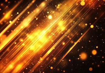 Golden Light Streaks Abstract Background: Shimmering Luxurious Design